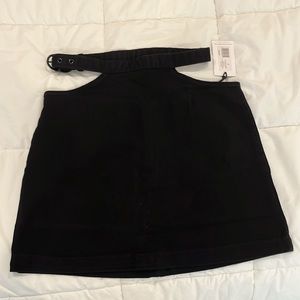 WeWoreWhat Cut Out Stretch Skirt, Size: Small, Color: Black